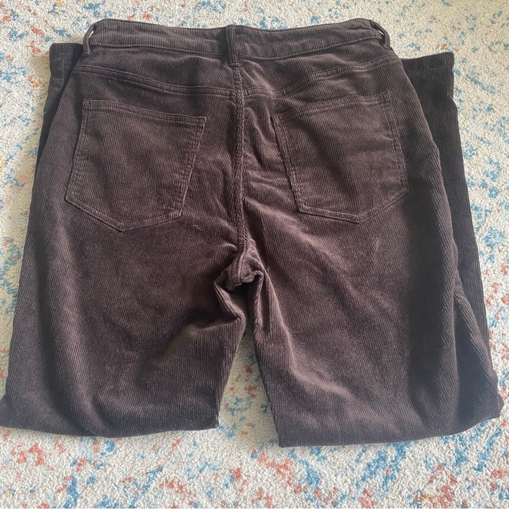 NWT Quince Women Stretch Corduroy Cropped Straight Leg Pants - Warm Brown Sz 10 - Picture 6 of 6